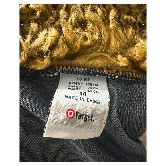 Retro Y2K Western Indie Sleaze Cowgirl McBling Mob Wife Faux Fur Denim Vest L - Picture 4 of 4